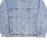 COUNTRY SEAT Mens Blue Denim Button Jacket L Cotton Classic Casual