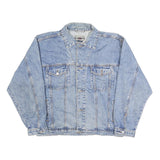 COUNTRY SEAT Mens Blue Denim Button Jacket L Cotton Classic Casual