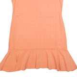 LAUREN RALPH LAUREN Womens Peach Bodycon Viscose Blend Plain Short Sleeve Mini