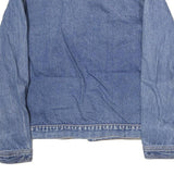 Mens Blue Denim Cotton Jacket S Button Closure Classic Fit Casual Outerwear