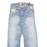 TAKE TWO Mens Jeans Blue Relaxed Straight Denim Light W30 L30 Casual Wear