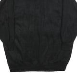 SPECIAL EVENTS Womens Black Collared L Cotton Blend Sweatshirt Button Front