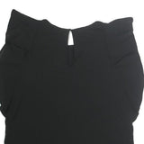BANANA REPUBLIC Womens Black Basic Puff Sleeve Crew Neck Top S Polyester