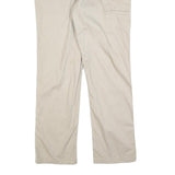 CARHARTT Mens Beige Regular Fit Straight Leg Trousers W36 L32 Cotton Blend Zip