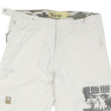 BLEND Mens Shorts Beige Casual Cargo Graphic Print L W34 Summer Style