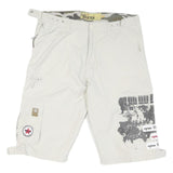 BLEND Mens Shorts Beige Casual Cargo Graphic Print L W34 Summer Style