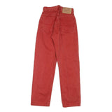 LEVI'S Womens Jeans Red Regular Straight Denim W27 L29 Classic Cotton Blend Zip