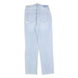HOLLISTER Womens Regular Fit Blue Denim Button Closure Jeans W26 L27 Patch