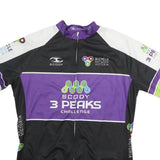 SCODY Mens Black & Purple 3 Peaks Challenge T-Shirt XL Short Sleeve Crew Neck