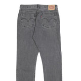 LEVI'S 501 Womens Jeans Grey Regular Straight Denim Light W31 L32 Frayed Hem