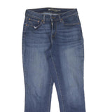 LEVI'S Womens Slim Blue Denim Medium Wash Jeans W28 L28 Stylish Zip Closure