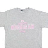 J AMERICA Womens Grey Michigan Graphic T-Shirt M Short Sleeve Crew Neck Cotton