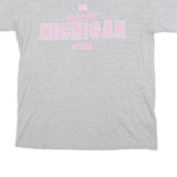 J AMERICA Womens Grey Michigan Graphic T-Shirt M Short Sleeve Crew Neck Cotton