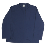 NIKE Womens Navy Blue Plain Jacket L Polyester Zip Casual Lightweight