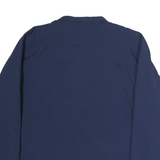 NIKE Womens Navy Blue Plain Jacket L Polyester Zip Casual Lightweight