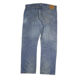 LEVI'S 501 Mens Jeans Blue Regular Straight Denim Medium W38 L30 Classic Button