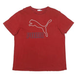 PUMA Mens Red Graphic T-Shirt XL Short Sleeve Crew Neck Sport Casual Wear