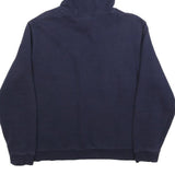 FILA Mens Navy Blue Pullover Hoodie M Cotton Blend Casual Logo Sweatshirt