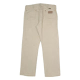 WRANGLER Mens Relaxed Beige Cotton Jeans W36 L30 Casual Zip Closure