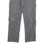 CARHARTT Mens Relaxed Grey Cotton Blend Trouser W30 L29 Workwear Zip Closure