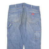 DICKIES Mens Relaxed Light Blue Denim Jeans W38 L27 Workwear Casual Zip