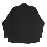 WALLSTREET Mens Black & Beige Pattern Cotton Blend Long Sleeve Shirt L Stylish