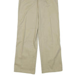 DICKIES Womens Relaxed Beige Cotton Blend Trousers W26 L31 Zip Closure