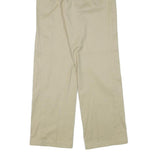 DICKIES Womens Relaxed Beige Cotton Blend Trousers W26 L31 Zip Closure