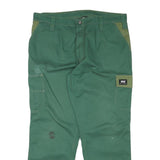 HELLY HANSEN Mens Cotton Blend Green Workwear Regular Straight Trousers W38 L29