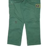 HELLY HANSEN Mens Cotton Blend Green Workwear Regular Straight Trousers W38 L29