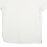 TOMMY HILFIGER Mens White Short Sleeve Plain L Cotton Blend Polo Shirt
