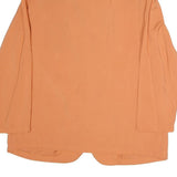 Womens Orange Plain Blazer Jacket L Polyester Blend Button Casual Tailored