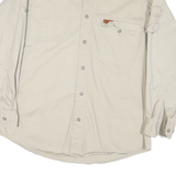 WOOLRICH Mens Beige Cotton Blend Work Shirt M Durable Casual Button-Down