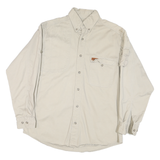 WOOLRICH Mens Beige Cotton Blend Work Shirt M Durable Casual Button-Down