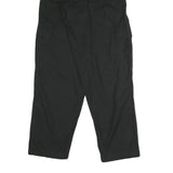 GREENVILLAGE Womens Cotton Blend Black Relaxed Drawstring Trousers W24 L32