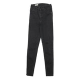 LEVI'S Womens Slim Black Skinny Denim Light W21 L26 Zip Slim Fit Jeans