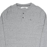 CALVIN KLEIN Mens Grey Patterned Jumper Crew Neck Basic Knit M Cotton Blend