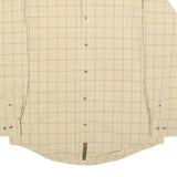 TIMBERLAND Mens Beige & Blue Check Shirt S Button-Down Collar Long Sleeve Casual