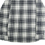 RIDGECUT Mens Black & White Check Shirt L Long Sleeve Button Down Casual Cotton