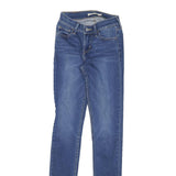 LEVI'S 710 Womens Jeans Blue Slim Skinny Denim Medium W21 L31 Stretch Zip