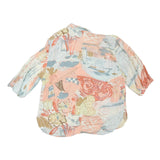 PREMIER Womens Pastel Pink & Blue Printed Shirt L Lightweight Relaxed Fit