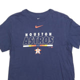 NIKE Mens Blue Houston Astros Graphic T-Shirt M Short Sleeve Crew Neck