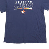 NIKE Mens Blue Houston Astros Graphic T-Shirt M Short Sleeve Crew Neck