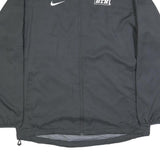 NIKE Mens Black Btn Zip Lightweight Polyester Jacket L Sports Activewear