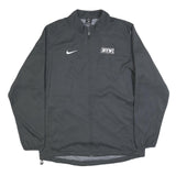 NIKE Mens Black Btn Zip Lightweight Polyester Jacket L Sports Activewear