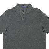 POLO RALPH LAUREN Mens Grey Short Sleeve Plain L Cotton Blend Polo Shirt