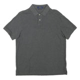 POLO RALPH LAUREN Mens Grey Short Sleeve Plain L Cotton Blend Polo Shirt