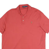 POLO RALPH LAUREN Mens Coral Short Sleeve Plain XL Cotton Polo Shirt Classic Fit
