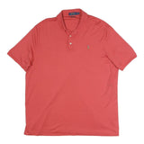 POLO RALPH LAUREN Mens Coral Short Sleeve Plain XL Cotton Polo Shirt Classic Fit