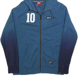 NIKE Mens Blue & Navy Football Hoodie Zip Up M 10 Nike F.C. Sportswear